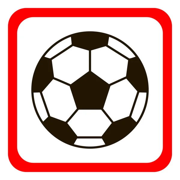 Icono Pelota Fútbol Ilustración Vectorial — Archivo Imágenes Vectoriales