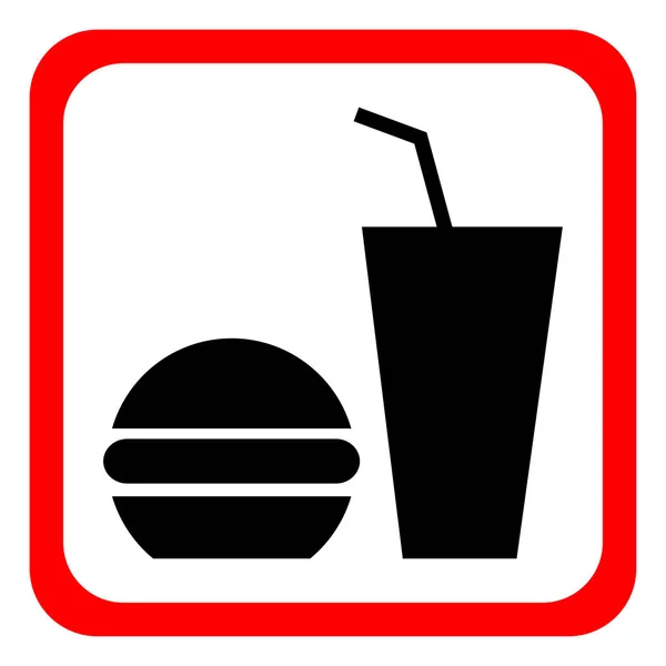 Icona Fast Food Sfondo Bianco Illustrazione Vettoriale — Vettoriale Stock