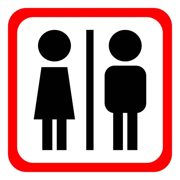 Векторні Чоловічі Жіночі Іконки Туалетний Знак Туалет Мінімальний Стиль Піктограма — стоковий вектор