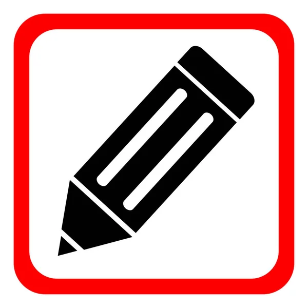 Beyaz Arka Planda Düz Tasarım Kalem Simgesini Vektör Çizim — Stok Vektör