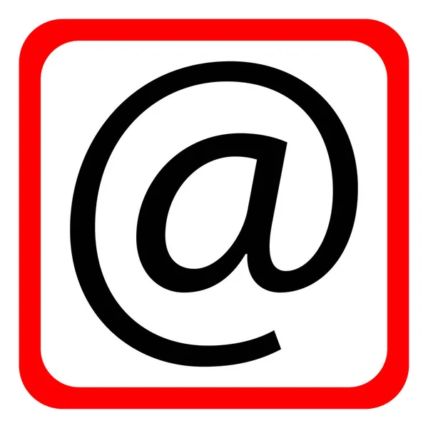 白い背景の上のメール アイコン ベクトル図 — ストックベクタ