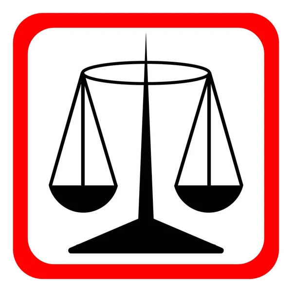 Prawa Skali Wektor Ikona Symbol Sprawiedliwości Nowoczesne Proste Płaski Wektorowego — Wektor stockowy