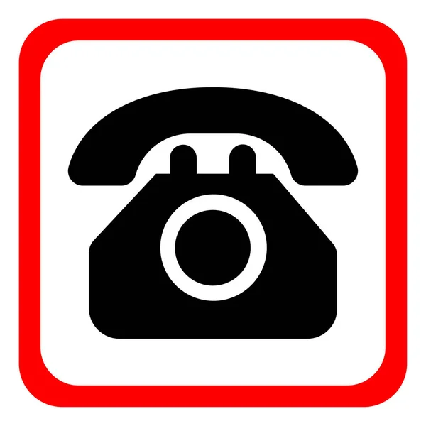 Icono Del Teléfono Estilo Plano Moda Aislado Sobre Fondo Blanco — Vector de stock