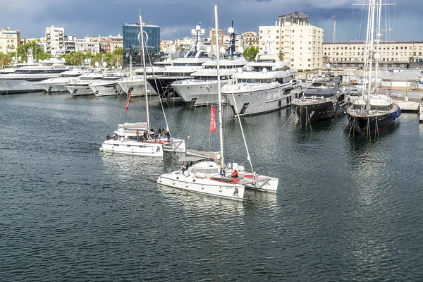 Port Jachtów Barcelona Hiszpania Maja 2018 — Zdjęcie stockowe