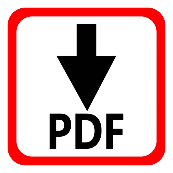 Herunterladen Pdf Datei Taste Isoliert Auf Weißem Hintergrund Vektorillustration — Stockvektor