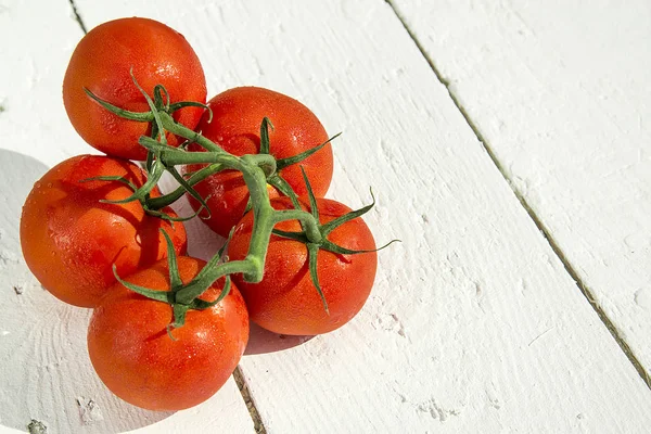 Tomates Cherry Sobre Mesa Madera — Foto de Stock