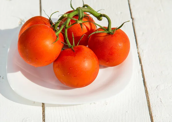 Tomates Cherry Sobre Mesa Madera — Foto de Stock