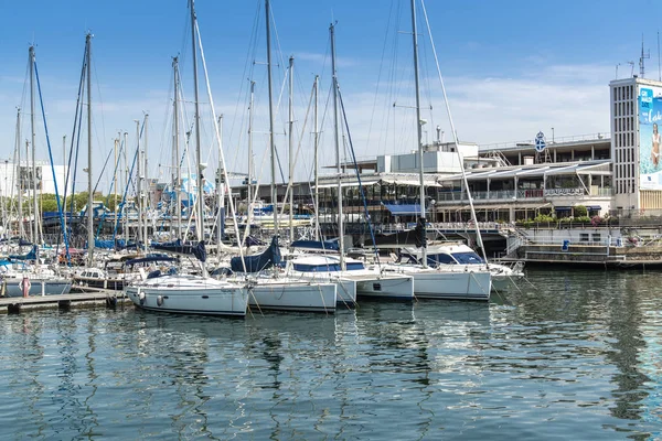 Hafen Mit Yachten Barcelona Spanien Mai 2018 — Stockfoto