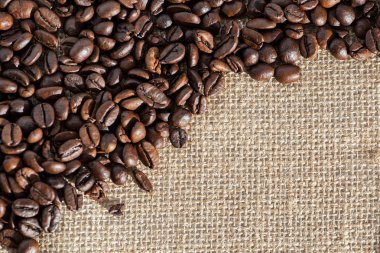 kahve çekirdekleri bir çuval bezi doku