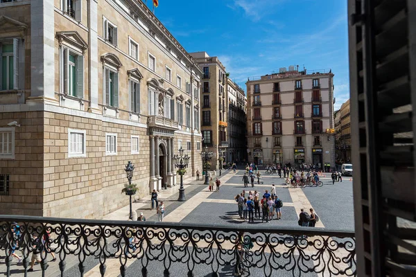 Plaza Santiago Barcelona Vista Desde Ventana España Barcelona Mayo 2018 —  Fotos de Stock