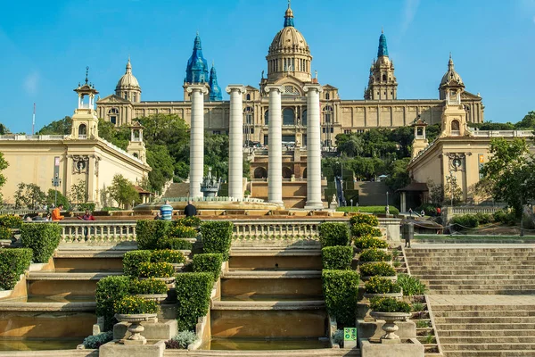 Kataloński Muzeum Narodowe Sztuki Barcelona Hiszpania Maja 2018 — Zdjęcie stockowe