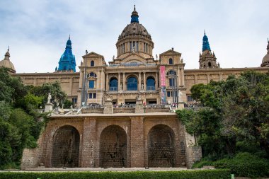 Katalan Ulusal Müzesi Sanat Barcelona, İspanya - 14 Mayıs 2018