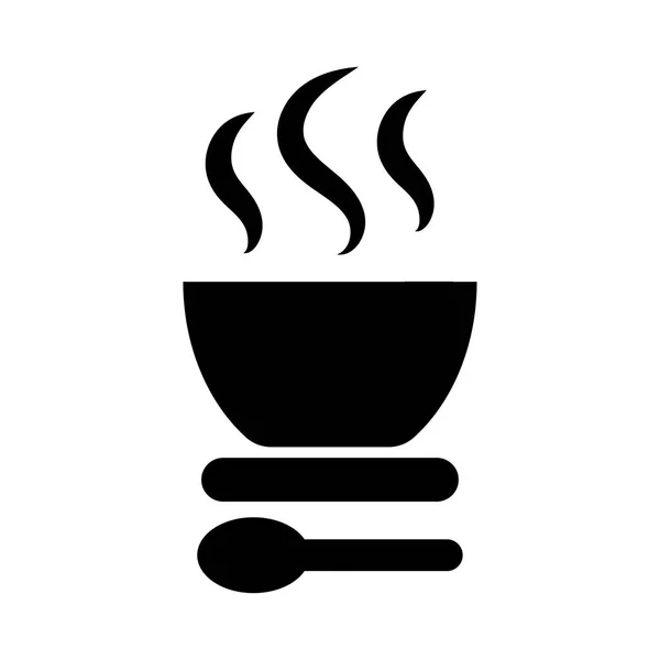 Une Assiette Icône Soupe Chaude Icône Soupe Illustration Vectorielle — Image vectorielle