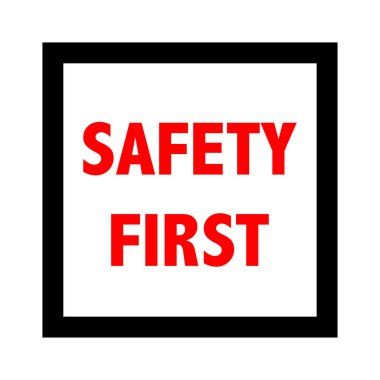 Güvenlik ilk işaret. Vektör illüstrasyonu.