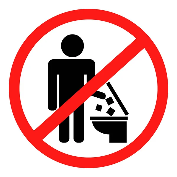 Icon Does Throw Garbage Toilet Vector Image — Stock Vector