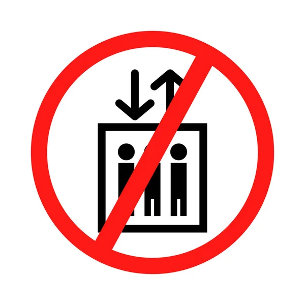 Use Elevator Sign Use Lift Prohibition Sign Arrows Isolated Vector — Stock Vector