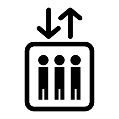  Simge Asansör. Vektör çizim.