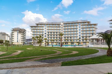 Adler, Rusya - 27 Mart 2019 Hotel Sochi Parkı. Adler, Krasnodar bölgesi, Rusya
