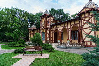 Yessentuki kasabasında tatil parkında uzlaşma tezgah, Rusya-25 Temmuz 2019.