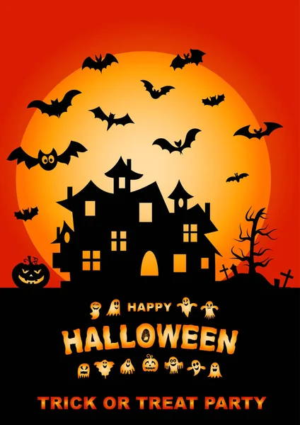 Buon Halloween Poster Illustrazione Vettoriale — Vettoriale Stock