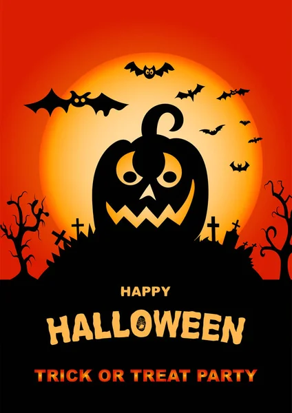 Buon Halloween Poster Illustrazione Vettoriale — Vettoriale Stock