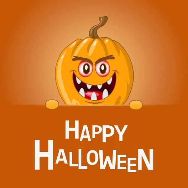 Happy Halloween Poster Vector Illustration — Stock Vector