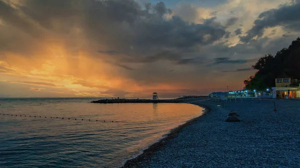 Tramonto Sulla Spiaggia — Foto Stock