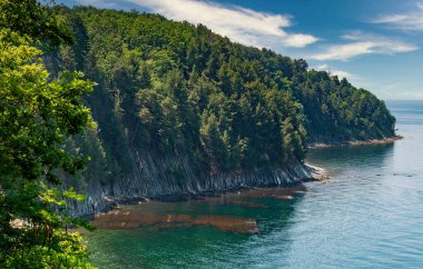 Tuapse, Rusya 'daki Kiselev uçurumundan deniz manzarası.