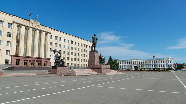 Lenin Tér Város Stavropol Oroszország — Stock Fotó