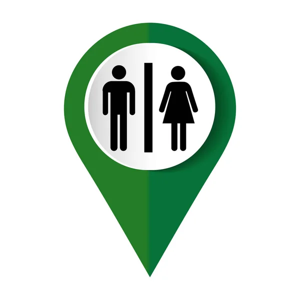 Toilets Vector Icon Restroom Illustration Includes Lady Gentleman Figures — Διανυσματικό Αρχείο