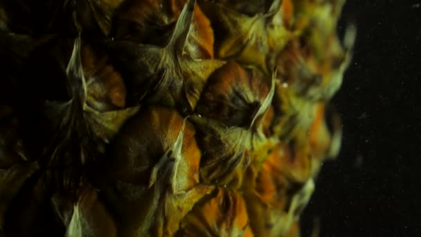 ananas frais plongeant dans l'eau, au ralenti 