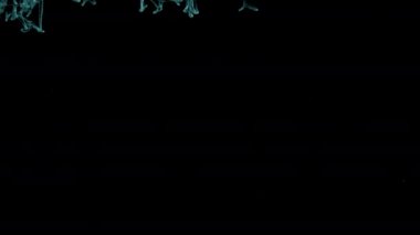 Suda mürekkep. Turkuaz gümüş glitter boya soyut bulut formasyonları oluşturma suya tepki ile. Geçişler, modern projeler, sanat arka planlar, yaratıcı twist ile bir şey ekledi olarak kullanılabilir