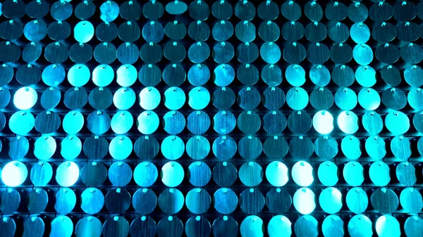 Abstract turquoise glitter wall moving. Sparkles shining reflective background