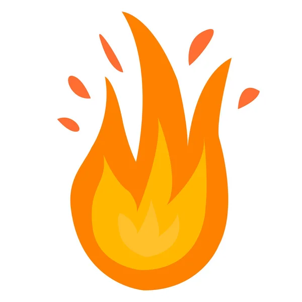 Yangın logosunu görmeniz gerekir. Kırmızı, sarı ateş — Stok Vektör