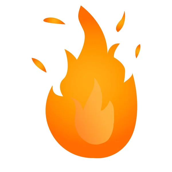 Fire-logotypen. Röd, gul eld — Stock vektor