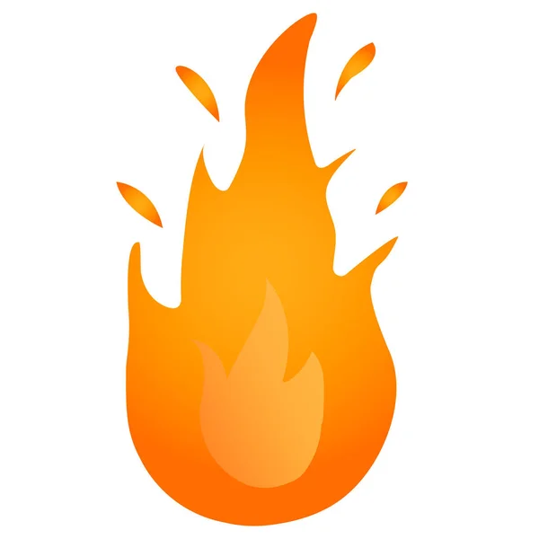 Fire-logotypen. Röd, gul eld — Stock vektor