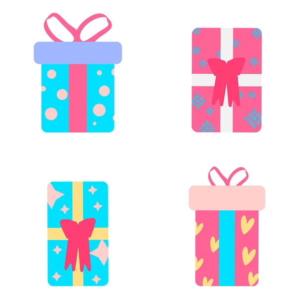 Pictogrammen van geschenkdozen — Stockvector