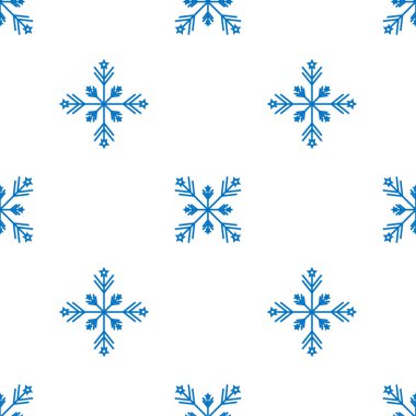 Kusursuz kar taneleri, vektör arkaplan. Tekrarlanan doku yüzey ambalaj kağıdı