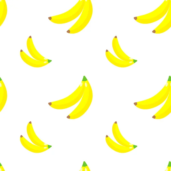 Ilustração Vetorial Padrão Sem Costura Ornamento Tropical Bananas Amarelas —  Vetores de Stock