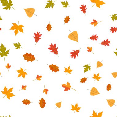 Rastgele seamless modeli Sonbaharın sarı yaprakları