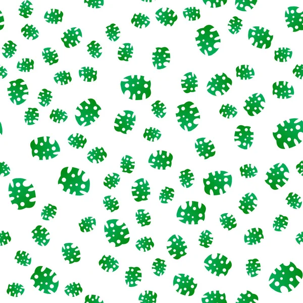 Векторная Иллюстрация Бесшовный Рисунок Зеленых Листьев Монстра Случайным Образом — стоковый вектор