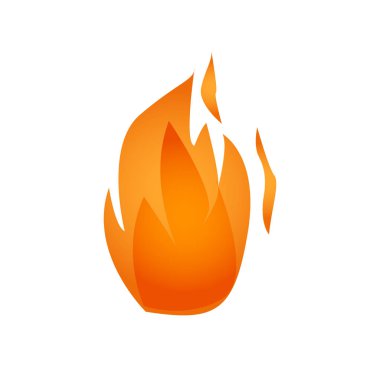 Vektör çizim. Yangın logosunu görmeniz gerekir. Kırmızı, sarı ateş