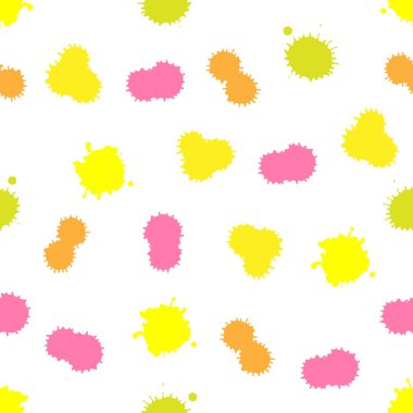 Vektör çizimi. Çok renkli mürekkep lekelerinin arkaplanı