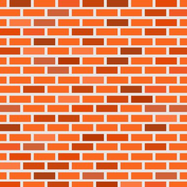 Vektör çizimi. Farklı tonlarda tuğla tuğla duvar