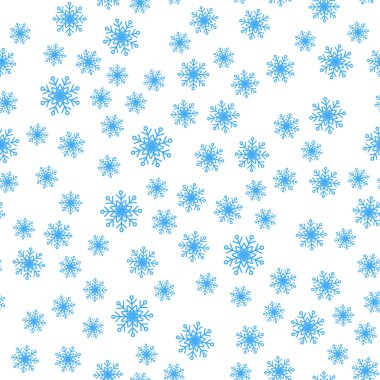 Dikişsiz desen kış kar taneleri vektör arka plan.