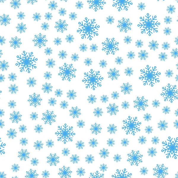 Dikişsiz desen kış kar taneleri vektör arka plan.