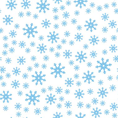 Dikişsiz desen kış kar taneleri vektör arka plan.