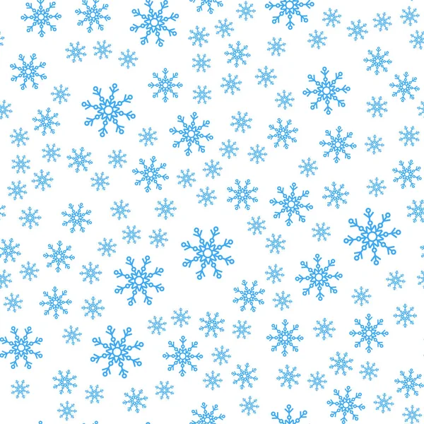 Modèle sans couture de l'hiver flocons de neige fond vectoriel . — Image vectorielle