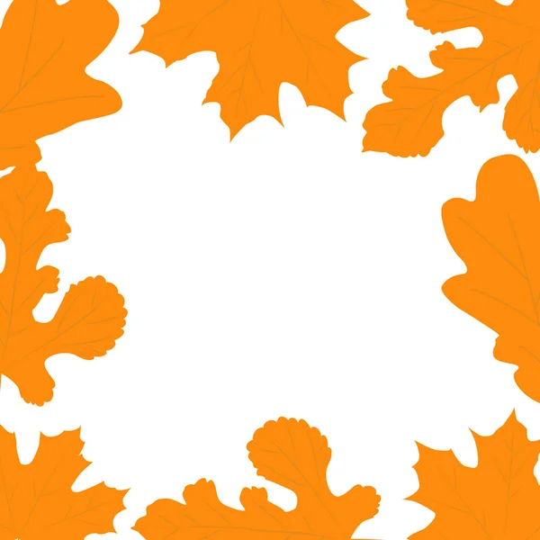 Fond de feuilles d'automne jaunes avec place pour le texte . — Image vectorielle
