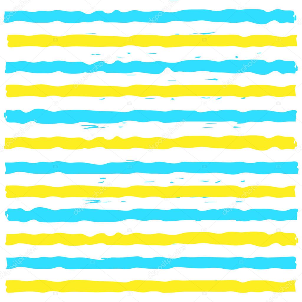 Paint Lines. Yellow and blue horizontal stripes.